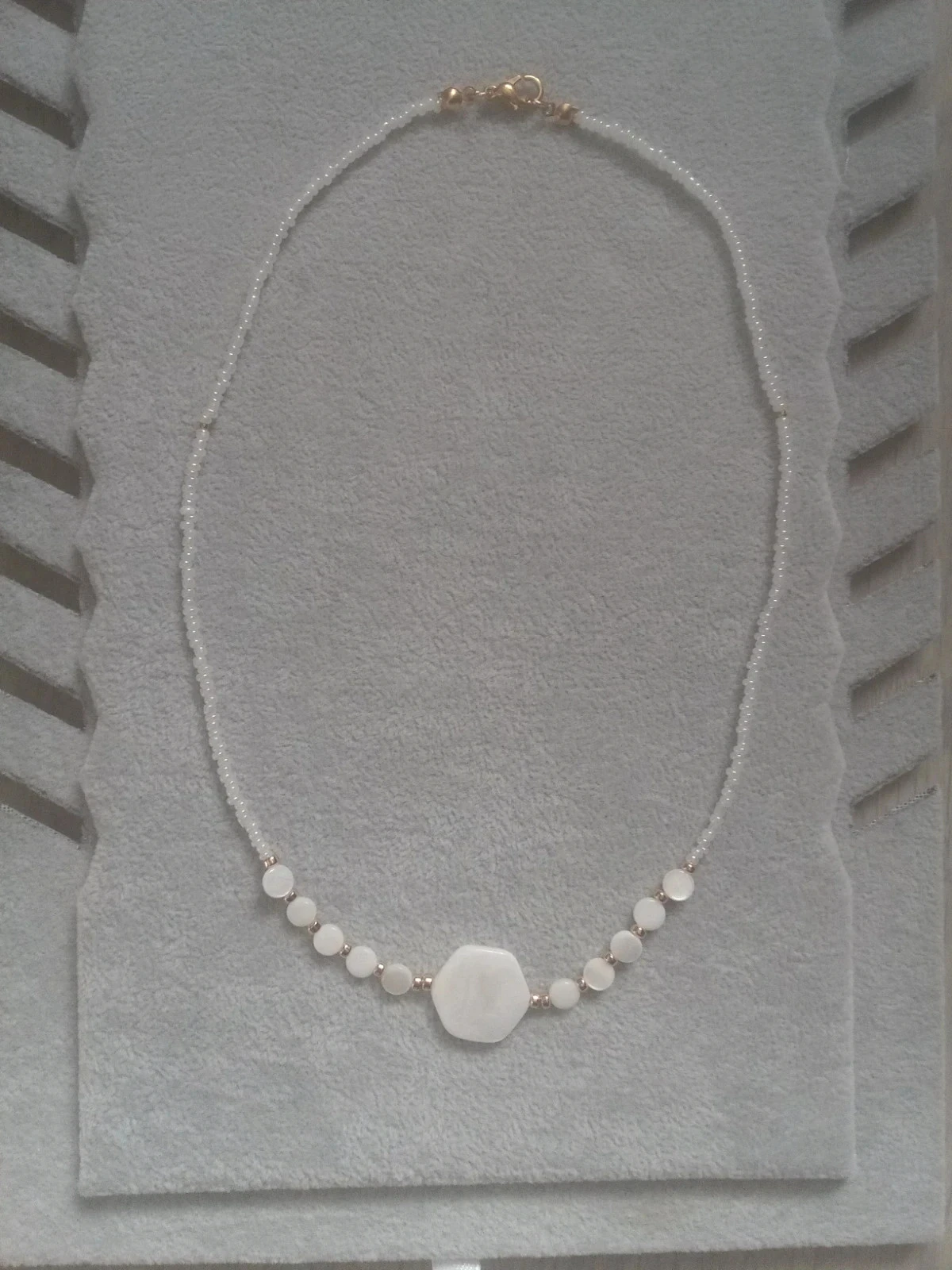 Collier bohème de n'acre naturelle blanche – photo 3